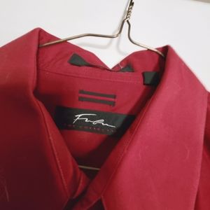 Mens shirt,Fabian,sz XL, cotton, raspberry